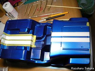 Gmade（ジーメイド） GS01 SAWBACK製作記 ～ 外側にマスキング
